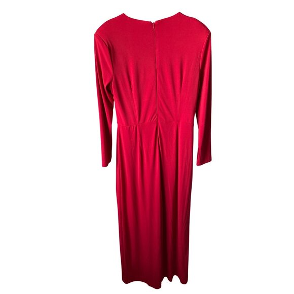 NWT Alexia Admor Red Jumpsuit Pleated Long Sleeves One-Piece Slimming Size XL - Picture 3 of 5